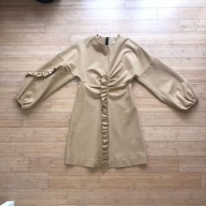 Tibi Mustard Long Sleeve Dress Size 4